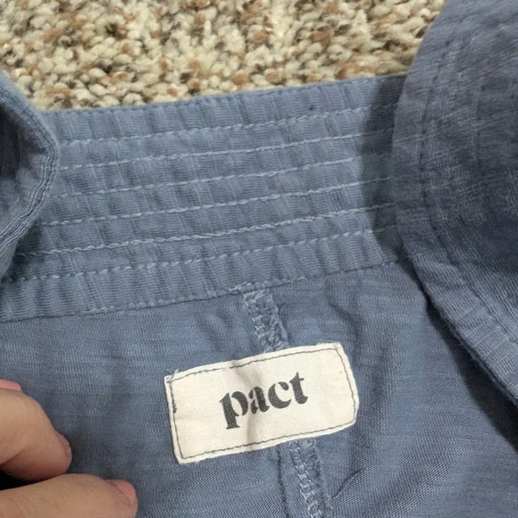 Pact Alice Slub Dust Blue Jumpsuit - Picture 5 of 9